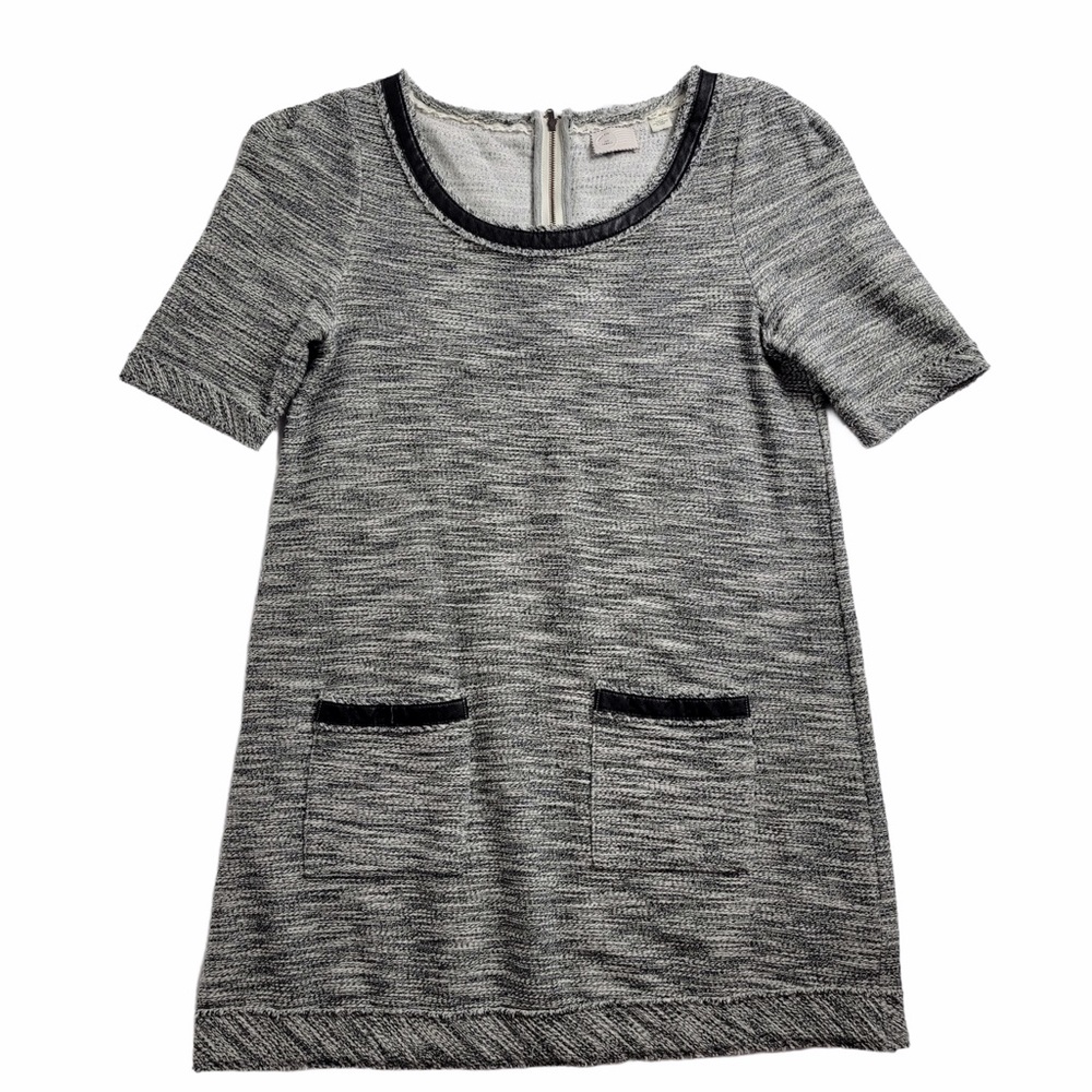 Postmark Anthropologie Leather Trimmed Tunic